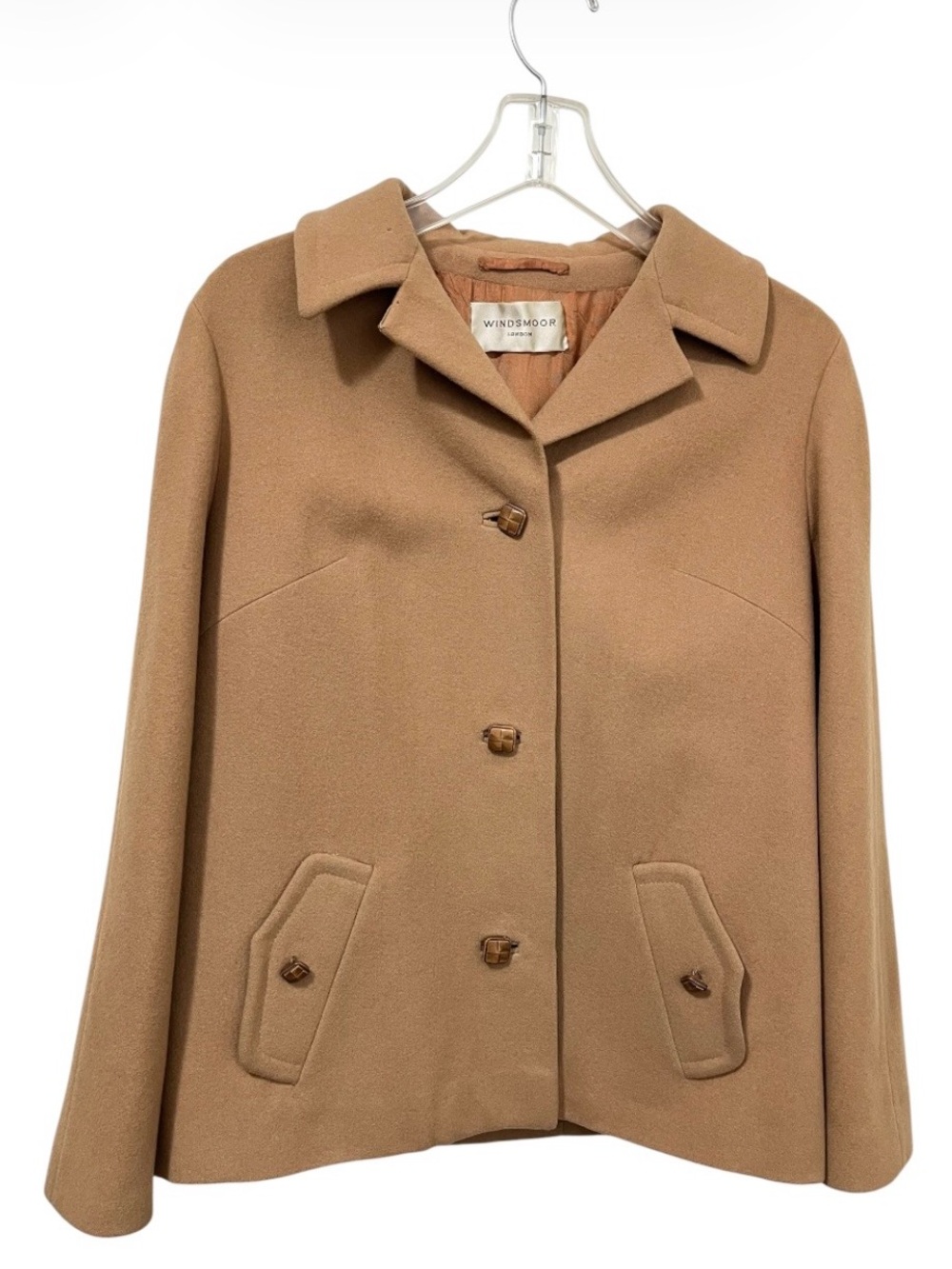 Vintage 60’s Windsmoor London Wool Camel Jacket With Notch Collar